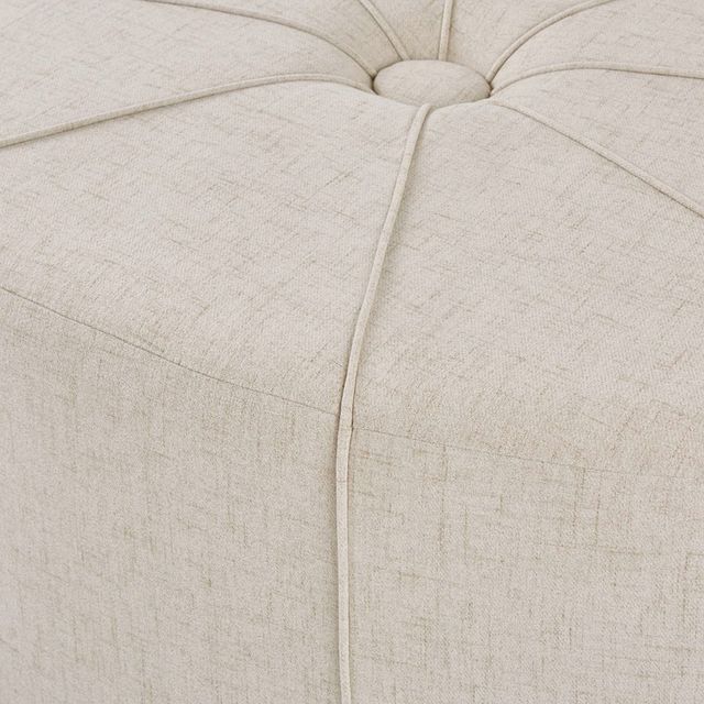 Olliix by Madison Park Cream Ferris Oval Ottoman-3