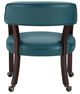 Steve Silver Co. Tournament Cherry/Teal Arm Chair with Casters-3