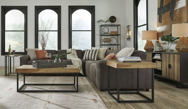 Signature Design by Ashley® Allena 5-Piece Gunmetal Sectional-2