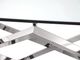 Magnussen Home® Lenox Square Glass Top Rectangular Sofa Table with Chrome Base-2