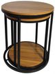Furniture of America® Mollie 2-Piece Natural Nesting Table with Black Base-0