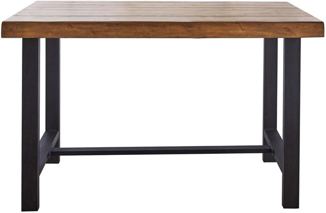 Steve Silver Co. Landon Natural Honey Counter Table with Black Base-2