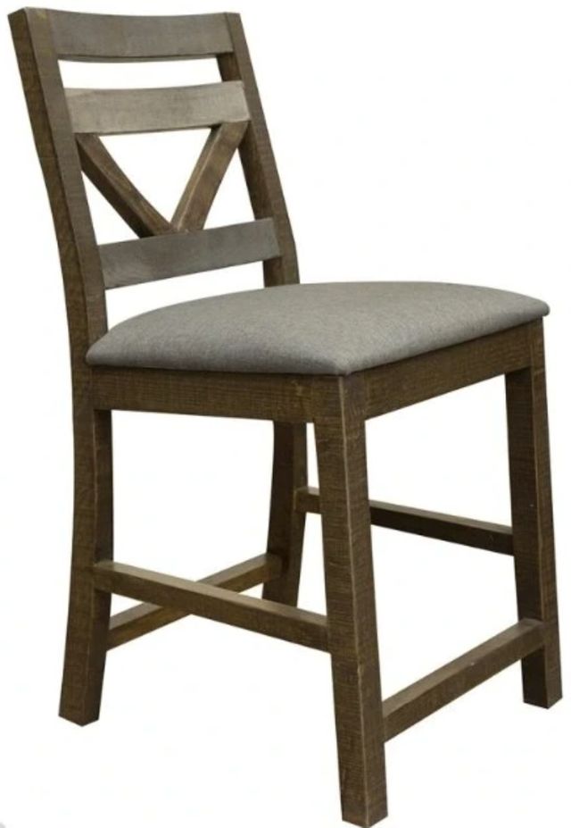 International Furniture Direct Loft Gray RC Brown/Gray 24" Counter Stool-0