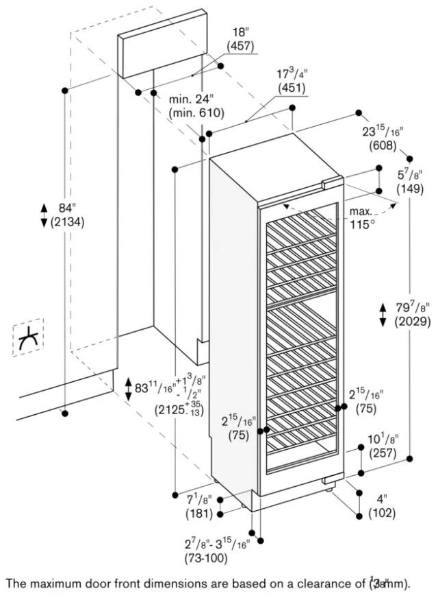Gaggenau 400 Series 18" Panel Ready Wine Column-1