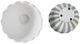 Sagebrook Home 2-Piece Green/White Scallop Edge Striped Planter Set-3