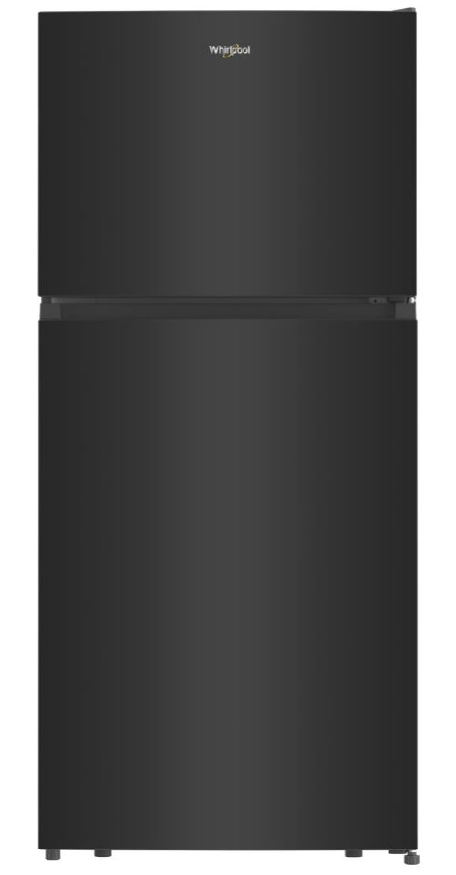 Whirlpool® 30” 18.2 Cu. Ft. Black Any-Room-Ready Top Freezer Refrigerator-0