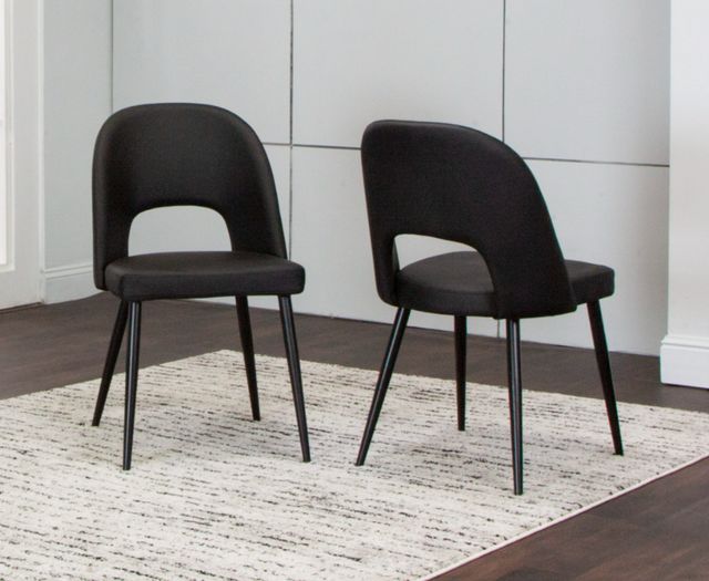 Cramco Pluto Black/Matte Black Dining Side Chair-1