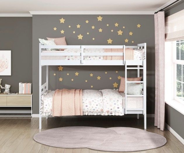 Homelegance® Darden White Twin over Twin Youth Bunk Bed-1