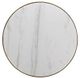 Currey & Company Silas White Gesso Drinks Table with Antique Brass Base-1