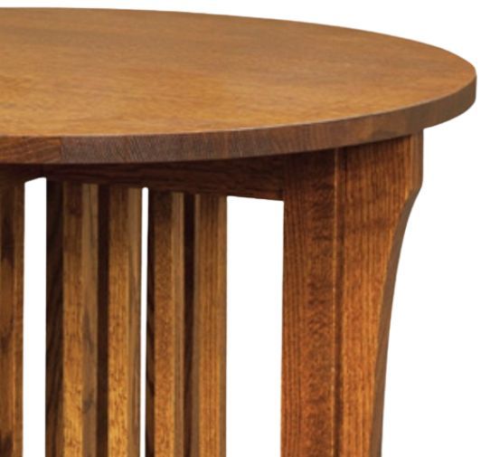 Fusion Designs Customizable Bungalow Mission 30" Round End Table-1