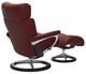 Stressless® by Ekornes® Customizable Magic Medium Manual Recliner and Ottoman with Signature Base-4