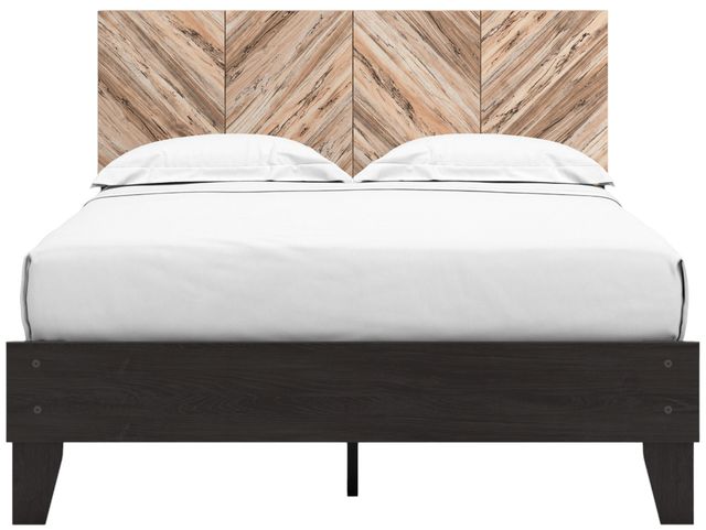 Signature Design by Ashley® Piperton Black/Brown Full Panel Platform Bed-3