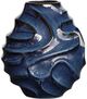 Uttermost® Helix Swirl Glossy Blue Glaze Indoor-Outdoor Ceramic Vase-0