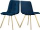 Meridian Furniture Annie Navy/Gold Velvet Dining Chair-1