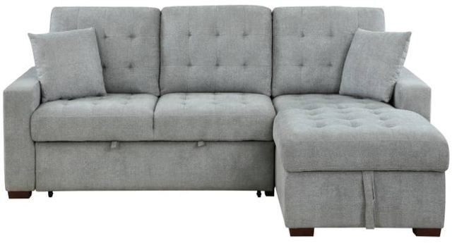 Homelegance® Waitsfield 2-Piece Gray Right-Arm Facing Sleeper Sectional with Hidden Storage-2