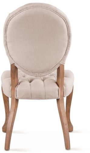Home Trends & Design Upholstered Dining Off-White Linen Penelope Dining Chair-2