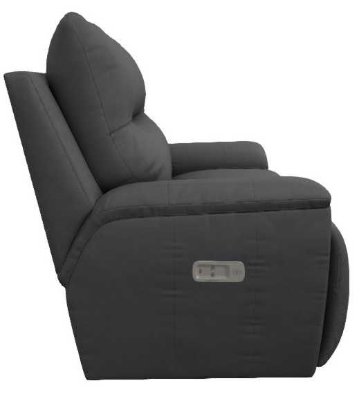 La-Z-Boy® Palmer Blue Gray Leather Power Reclining Chair and a Half with Headrest-3