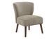 Monarch Specialties Inc. Light Brown 33" Upholstered Accent Chair with Walnut Wood Legs-0