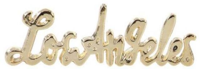 Deco Marche 2-Piece Gold/Silver Metal Los Angeles Decorative Sign Set-1