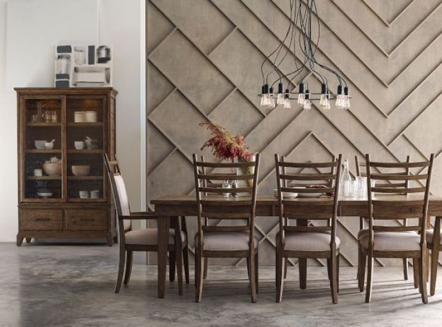 Kincaid® Plank Road Rankin Stone Rectangular Leg Dining Table-2