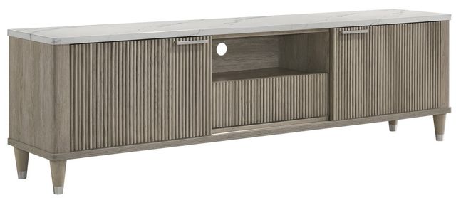 Crown Mark Britany Driftwood/White TV Stand-0