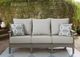 Signature Design by Ashley® Visola Gray Nuvella/Polyethylene Outdoor Sofa with Cushion-4