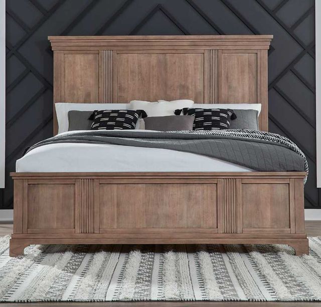 Liberty Furniture Haven Hills Camel Beige King Panel Bed-1
