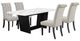 Coaster® Sherry 5-Piece Sand Rectangular Marble Top Dining Table Set -0