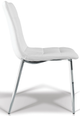 Korson Furniture Paige Set of 2 White/Chrome Tufted Side Chairs-1