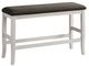 Furniture of America® Heidelberg Dark Gray/Off White Counter Height Bench-0