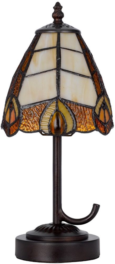 Cal® Lighting & Accessories Tiffany Dark Bronze/Orange Accent Lamp-2