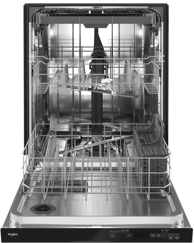 Whirlpool® 24" Black Top Control Built-In Dishwasher-1