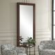 Uttermost® Durant Antique Dark Bronze Tall Wood Mirror-2