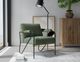 International Furniture Direct Lotus Olive/Matte Black Accent Chair-2