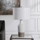 Uttermost® Dakota White Crackle Glaze Table Lamp-1