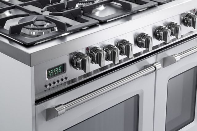 Verona® Prestige Series 36" White Pro Style Dual Fuel Range-2