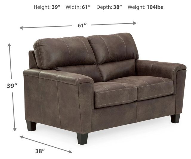 Signature Design by Ashley® Navi Smoke Loveseat-4