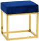 VIG Furniture Modrest Downey Blue Velvet Stool Ottoman-2