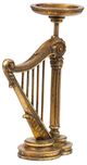 A & B Home 2-Piece Antique Gold Harp Candle Holder Set-1