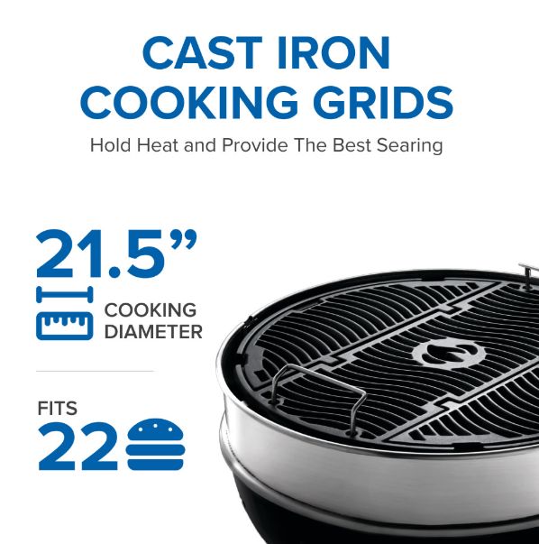 Napoleon PRO 46" Black Portable Charcoal Grill-4