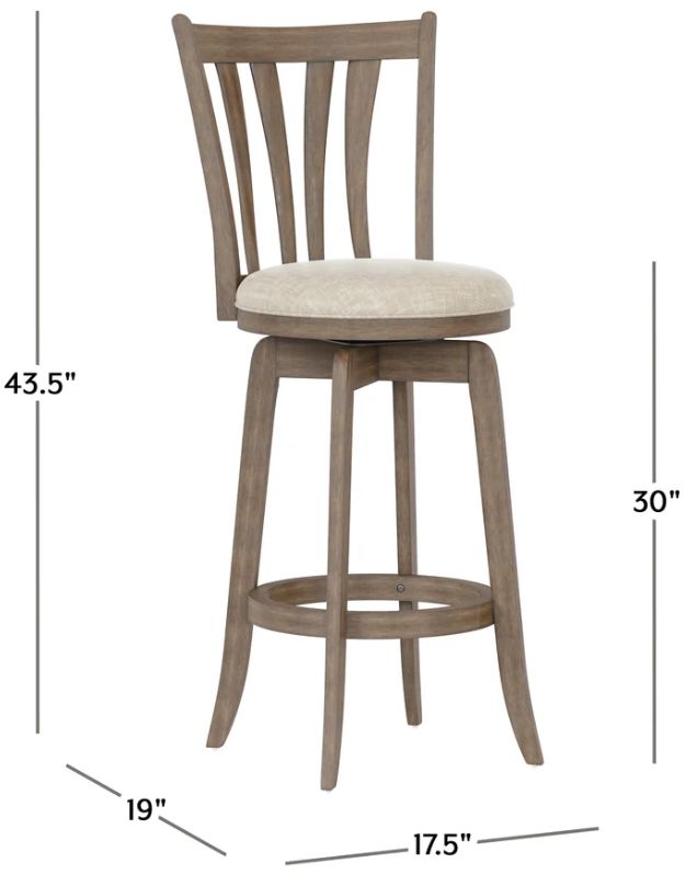 HH2 Home Hartville Beige/Brown/Gray Bar Height Stool-2