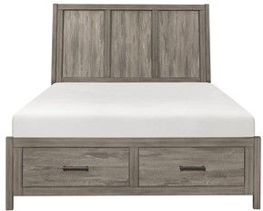 Mazin Furniture Bainbridge Gray Eastern King Platform Bed-0