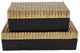 A & B Home 2-Piece Black/Gold Cullen Rectangle Book Box Set-0
