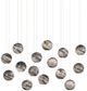 Currey & Company Palatino Blue Marbeled/Silver Rectangular Multi-Drop Pendant Lighting-0