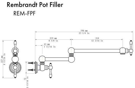 ZLINE Autograph Edition Polished Gold Rembrandt Pot Filler-1