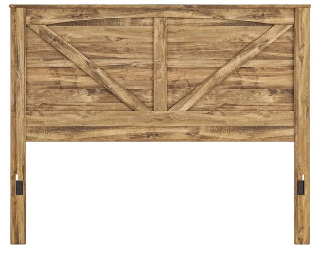 Signature Design by Ashley® Maystonna Brown King Crossbuck Panel Headboard-2