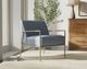 International Furniture Direct Aragon Light Blue/Gold Accent Chair-1