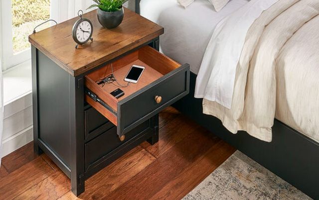 A-America® Stormy Ridge Chicory/Slate Black Nightstand-1