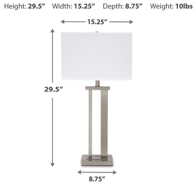 Signature Design by Ashley® Aniela 2-Piece Silver Table Lamp-2