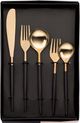 TOV Furniture Stainless Steel Rose Gold and Black 20 Piece Flatware Set-5
